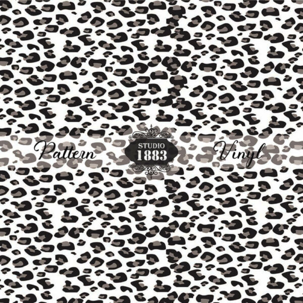 Grey Leopard-Pattern Vinyl