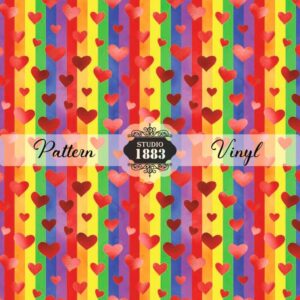 Hearts And Stripes-Pattern Vinyl
