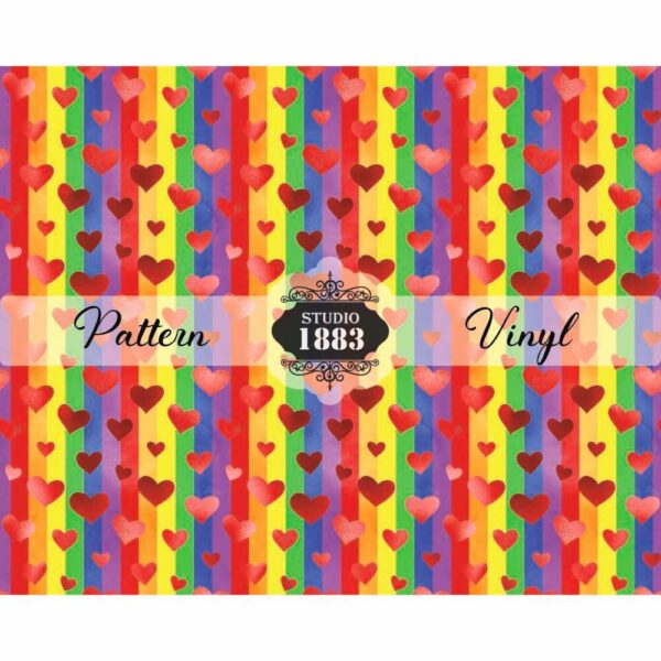 Hearts And Stripes-Pattern Vinyl - Image 2