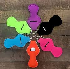 Neoprene Chapstick Holder Keyring - Blank
