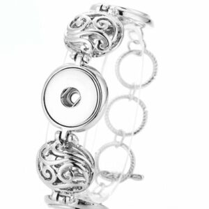 3 Snap Bracelet w/ filgree rounds