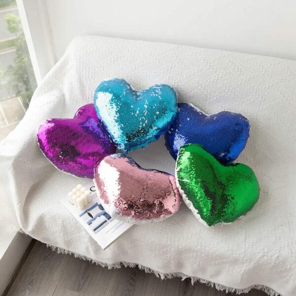 Sequin Heart Pillow