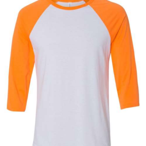 BC Raglan- Orange/White