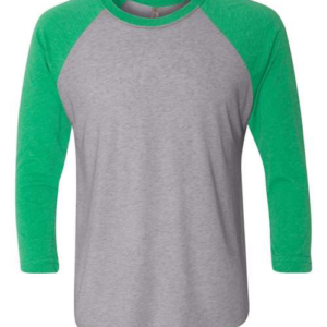 Next Level Raglan- Forest/Dk Grey