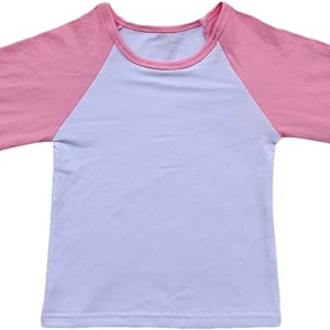 Ruffle Sleeve Raglan-Pink