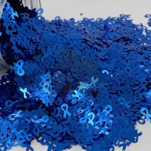 Awareness Ribbon Blue - Shape Glitter
