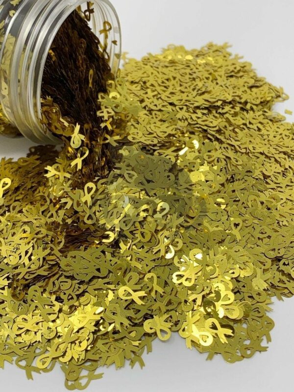 Awareness Ribbon Gold - Shape Glitter