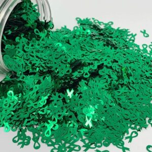 Awareness Ribbon Green - Shape Glitter