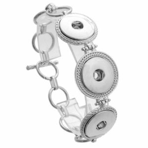 Rimmed 3 snap bracelet