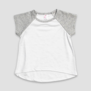 Toddler SS Raglan Hi/Low - Grey