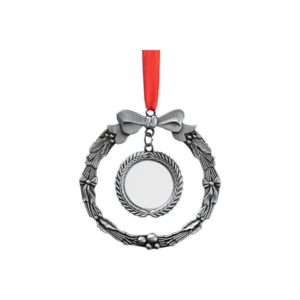 Metal wreath ornament