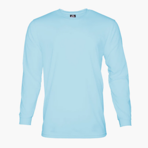 LS Crew Neck Tee-Light Blue