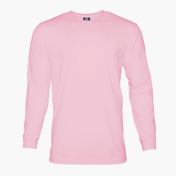 LS Crew Neck Tee-Pink