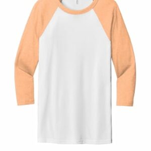 BC Raglan- Peach/White