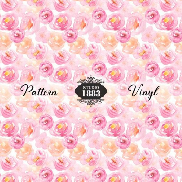 Pink Floral-Pattern Vinyl