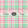 Pastel Green Plaid-Pattern Vinyl
