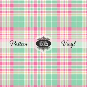 Pastel Green Plaid-Pattern Vinyl