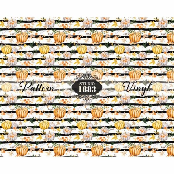 Pumpkins And Leaves-Pattern Vinyl - Image 2