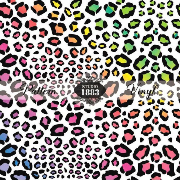 Rainbow Leopard-Pattern Vinyl