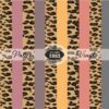 Striped Cheetah-Pattern Vinyl