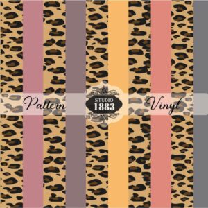 Striped Cheetah-Pattern Vinyl