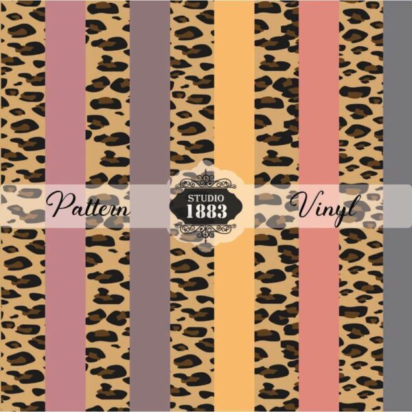 Striped Cheetah-Pattern Vinyl