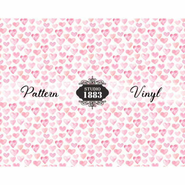 Watercolor Hearts-Pattern Vinyl - Image 2