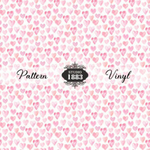 Watercolor Hearts-Pattern Vinyl