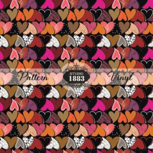 Wavy Hearts-Pattern Vinyl