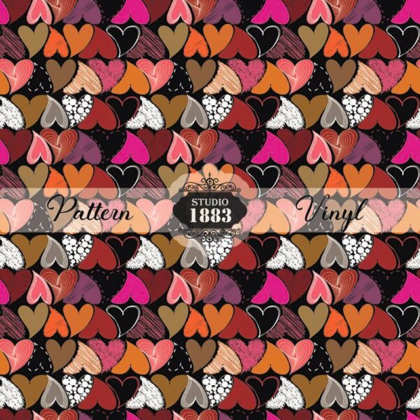 Wavy Hearts-Pattern Vinyl