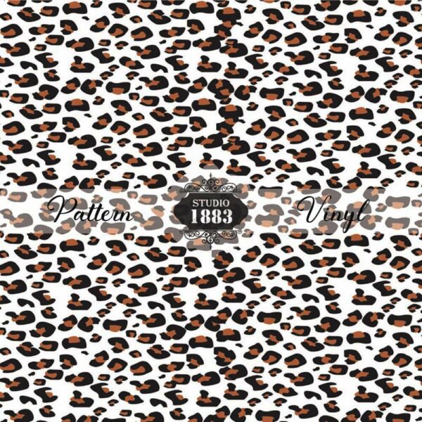 White Leopard-Pattern Vinyl