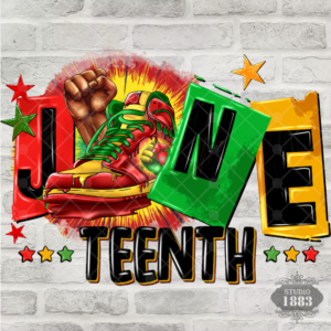 T438-Juneteenth shoe and fist