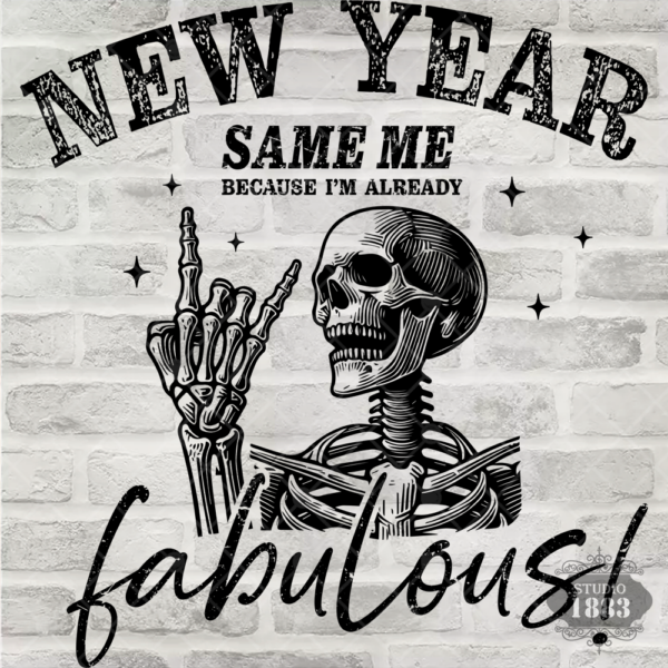 T590-New Year Same Me (Black)